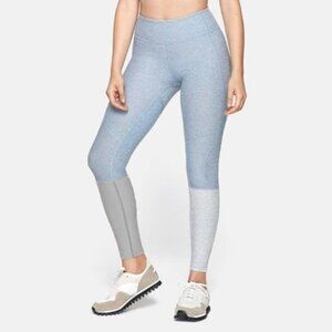 Outdoor Voices Color Block Gray/Blue Cropped Leggings